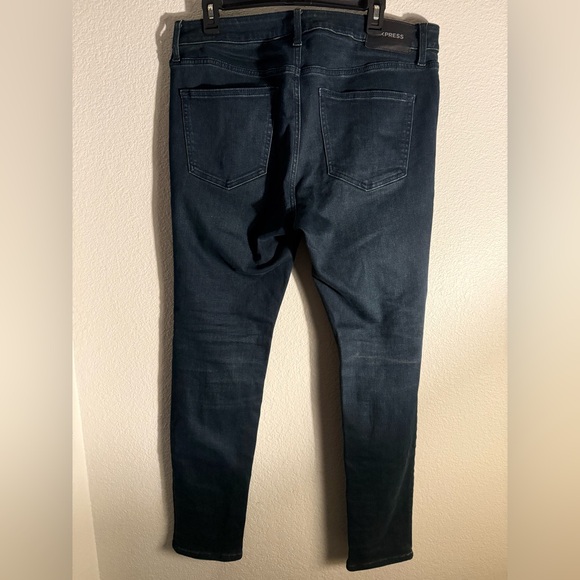 Express Men's Deep Indigo Skinny Jeans Size 33x30 - Picture 2 of 5